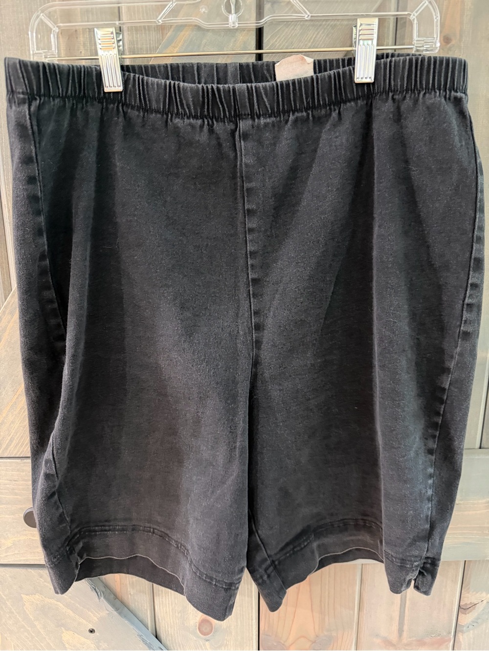 Vintage L.A. Blues Made in USA Black Bermuda Shorts Elastic Waist 18/20